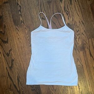Lululemon Tank size 8. Missing bra pads. Light purple.
